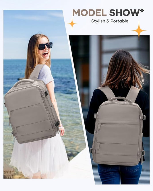 Large Travel Backpack - Carry On Flight Approved Mochila De Viaje - 18x14x8 Inches - Personal Item Travel Bag for Men & Women