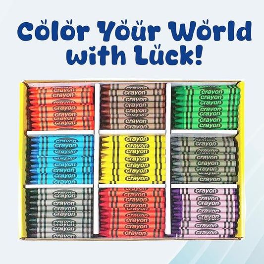 wrapped Bulk Crayons Classpack (450 Regular Size wrapped, 50 each of 9 colors), Bulk School Supplies for Teachers, Kids Crayons, Arts and crafts Classroom Supplies