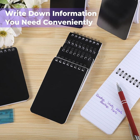 Small Spirals Notepads, 50 Pcs 3 x 5 Inches Mini Notebooks, 60 Sheets Mini Portable Pocket Notebook, Top Bound Notebook Memo Pads for Home Office School