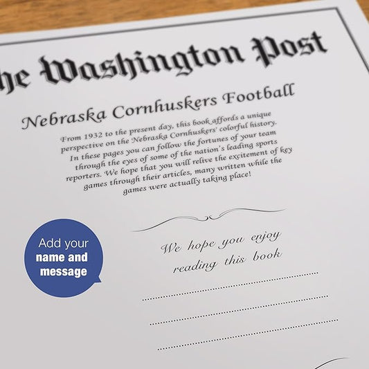 Signature gifts Personalized College Football Newspaper History Book, A3 Large Deluxe Hardcover - College Football Fan, Alumni, Students Keepsake Gift
