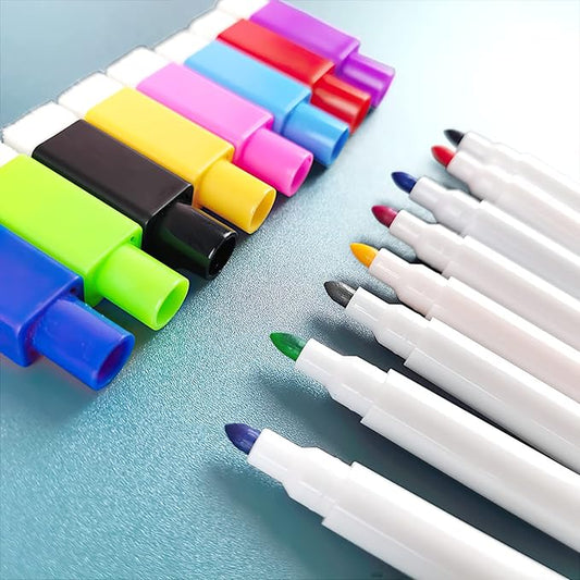 25 Pcs Colorful Magnetic Dry Erase Markers with Eraser Cap, White Board Mini Dry Erase Markers Bulk, Fine Point Tip Student White Board Markers for Teachers Office School Supplies