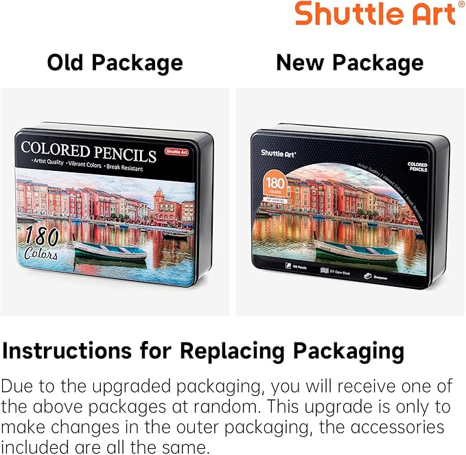 Shuttle Art 180 Colored Pencils, Soft Core Coloring Pencils Set with 4 Sharpeners, Professional Color Pencils for Artists Kids Adults Coloring Sketching and Drawing