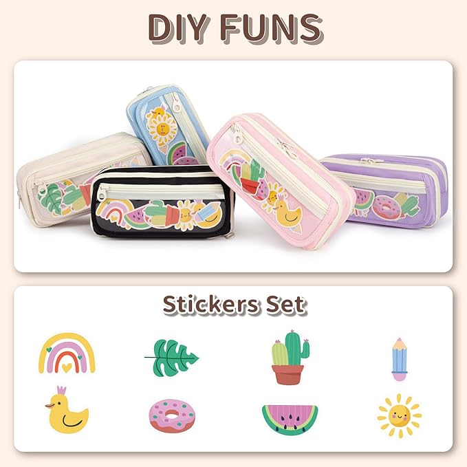 Large Capacity Pencil Case with Compartments, School Pencil Bags with Zipper, Big Storage Pen Bag for Teen Girl Boy Men Women, Adult Stationery Pen Bag for School College and Office