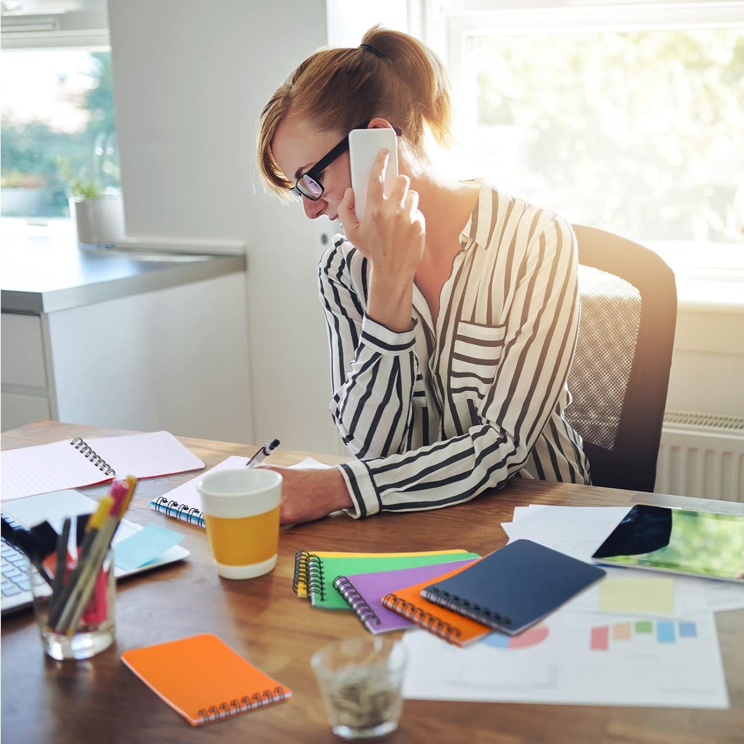 Sinmoe 120 Pack Small Spiral Notebooks 3x5 inch Mini Pocket Notepad Bulk Wire bound Top Spiral Memo Note Pads 60 College Ruled Notebook and 60 Blank Unlined Journals Assorted Steno Pads