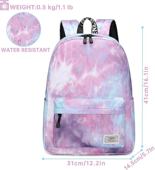 Lohol Galaxy Backpack for School Travel, Lightweight BookBag for Girls Kids