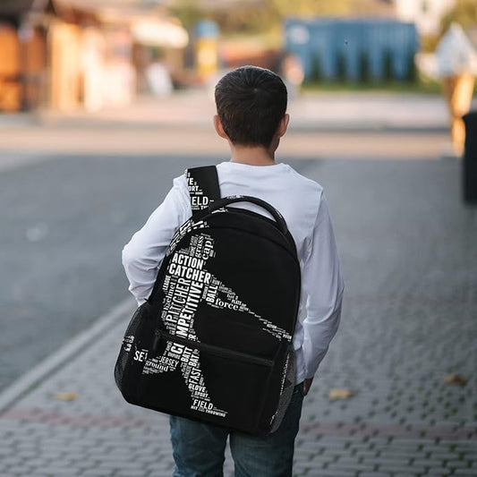 SUABO Baseball Batter Backpack for School Student Laptop iPad Tablet Travel School Bag for Boys Daypack