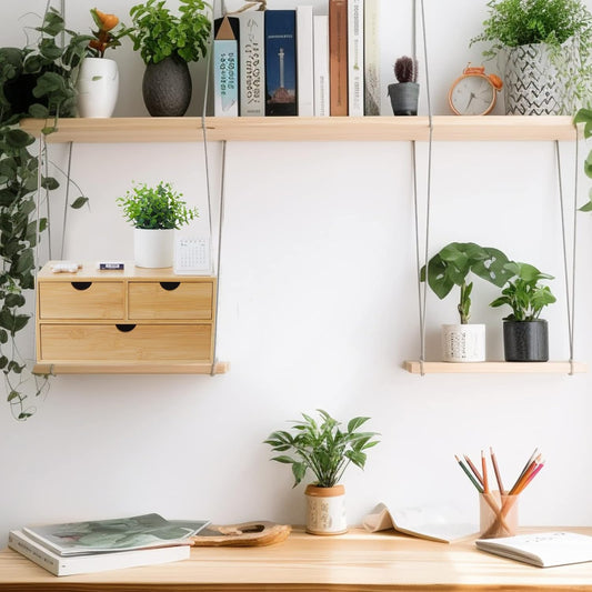 Bamboo Desk Organizer With Drawers Countertop Drawers 3 Drawers Counter Storage Box Corner Desk Organizer for Home Office No Assembly Required