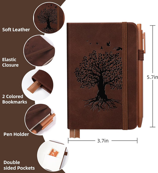 3 Pack Pocket Journaling Notebooks, A6 Small Notebook For Note Taking Journaling Notebooks Journals For Writing Mini Note Pads With Pen Holder 120 Pages 100 GSM Thick Paper