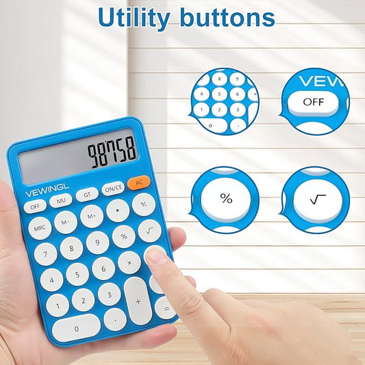 Standard Calculator 12 Digit,6.2 * 4.2in Desktop Large Display and Buttons,Calculator with Large LCD Display for Office,School, Home & Business Use,Automatic Sleep,15 °Tilt Screen