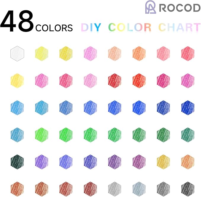 Colored Pencils for Adult Coloring Books, 48 Color Pencil Set, Soft Core Coloring Pencils, Colour Drawing Pencil Set with Sharpener for Adult Artist Coloring, Drawing, Sketching