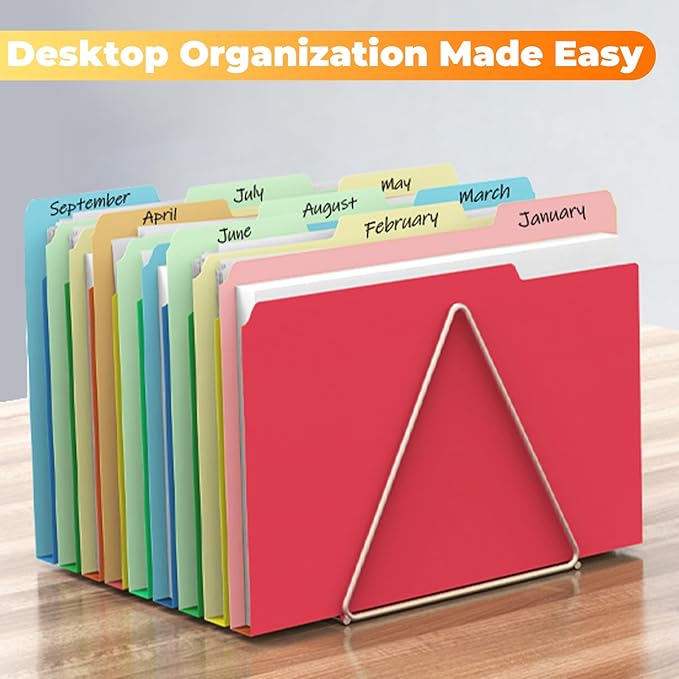 HABGP Colored File Folders Letter Size, 100 Pcs of 5 Assorted Colors Manilla Folders 8.5 x 11 for Documents, Paper 1/3 Cut Tabs Filing Folders for School, Office