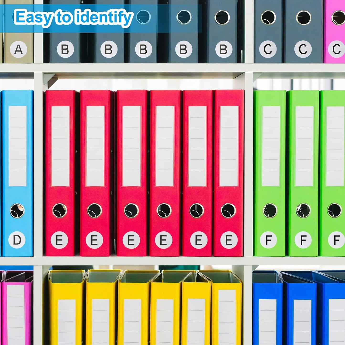 PATIKIL 1" Letter E Stickers, 4 Rolls Self-Adhesive Alphabet Round Circle Dots Labels for Organization Storage Inventory Boxes Scrapbook Craft 2000 Pcs Total