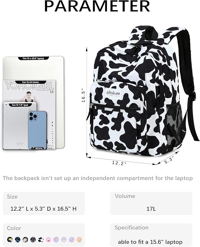 abshoo Classical Basic Travel Backpack For School Water Resistant Bookbag