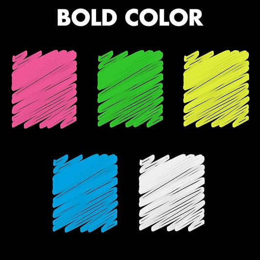 Quartet Glass Dry Erase Markers, Whiteboard Markers, Bullet Tip, White and Neon Colors, 6 Pack (79559Q)