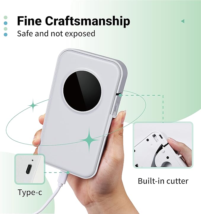 Phomemo Label Maker Machine with Tape, D35 Wireless Bluetooth Labels Maker Portable Mini Label Printer, Easy to Use with Smartphone Small Sticker Labeler Multiple Templates for Home Office organizing