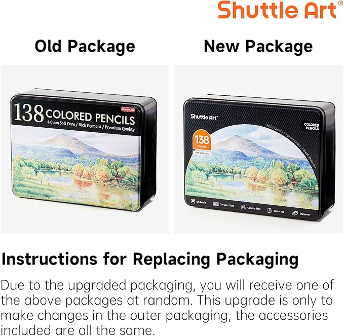 Shuttle Art 138 Colors Professional Colored Pencils, Soft Core Coloring Pencils Set with 1 Coloring Book,1 Sketch Pad, 4 Sharpener, 2 Pencil Extender, Perfect for Artists Kids Adults, Drawing