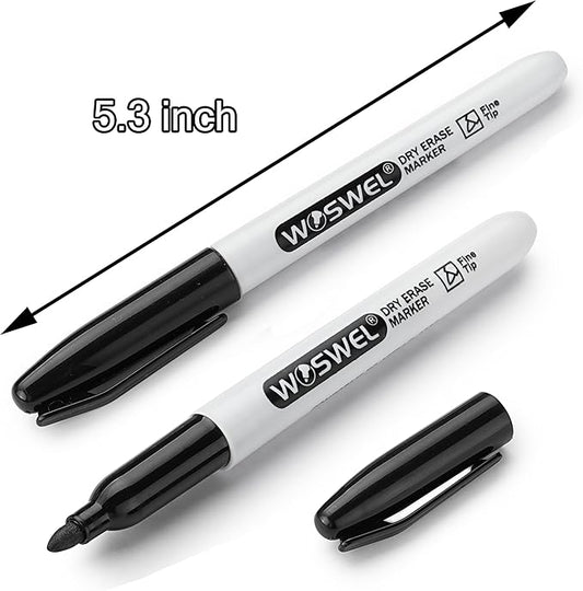 Dry Erase Markers Bulk, 72 Pack Black Fine Tip Whiteboard Markers
