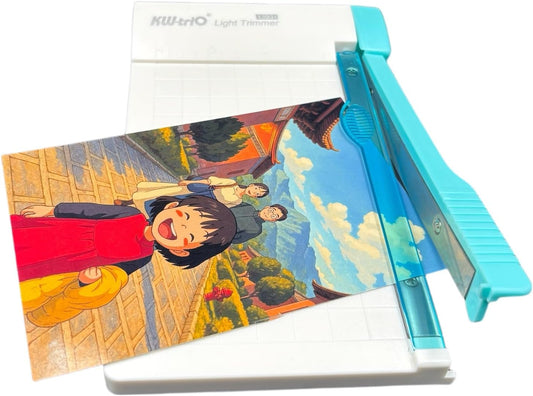 Home Portable Paper Cutter 6-inch Grid line Panel Proportion Paper Cutter for Cutting Photos and A4 Paper