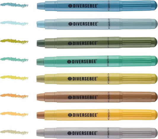 DIVERSEBEE Bible Highlighters and Pens No Bleed, 8 Pack Assorted Colors Gel Highlighters Set, Cute Bible Markers Study Journaling School Supplies and Accessories (Oasis)