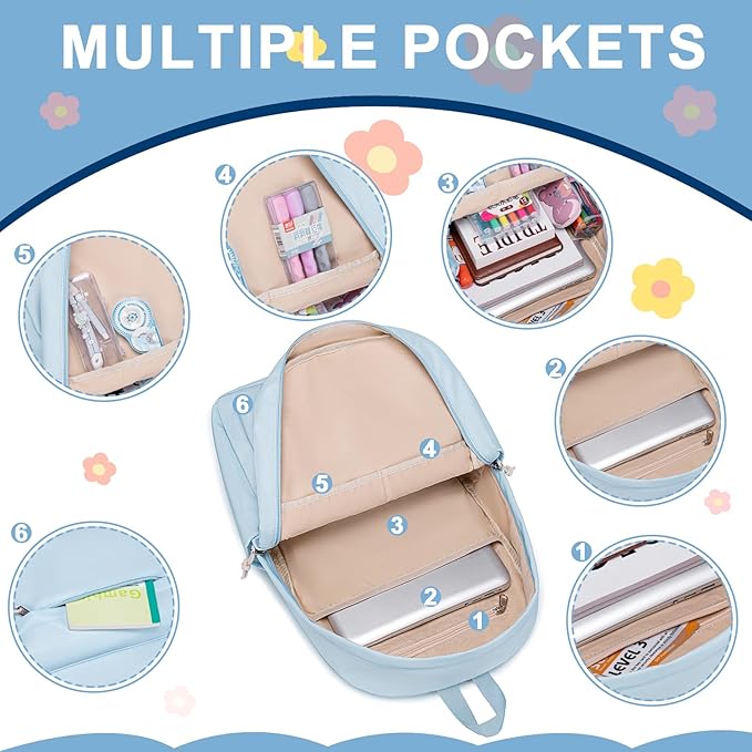 Bluboon Backpack for School Kids Backpack Teen Girls Bookbag Laptop Backpack Gifts for Women