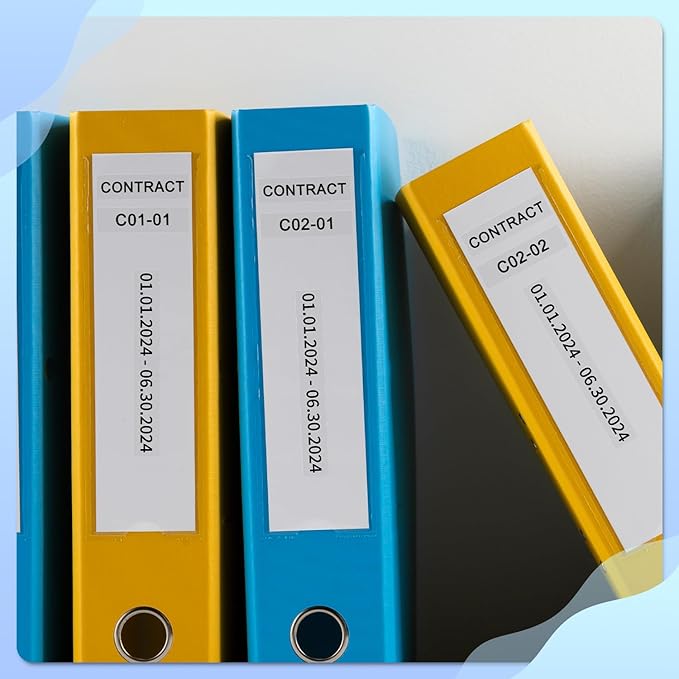 COLORWING Compatible with DYMO D1 Label Tape Black on Clear Replace for DYMO Label Maker Refills 45010 S0720500, 1/2Inch x 23Ft for Dymo LabelManager 160 210D 280 360D Label Maker, 6-Pack