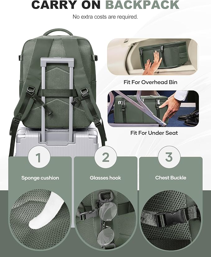 coofay Large Vacuum Backpack Travel with Pump Vacpack Travel Backpack with Vacuum System Compression Backpacks for Travel Easy Vac Pack Carry on Luggage