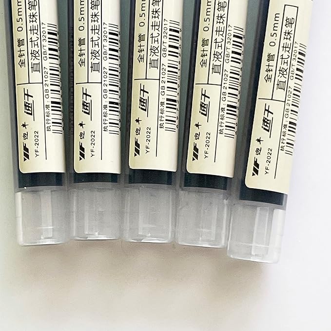 sencoo 5 pack Extra Fine Point Pens Liquid Ink Pen Rolling Roller ball Quick-drying Ink for Home Office School (Blue)