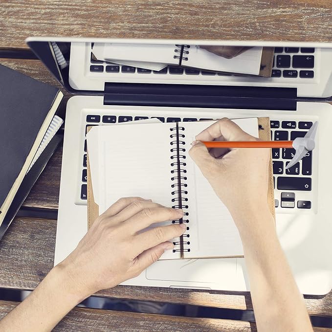 Chinco 24 Pieces Pickaxe Pencils Eraser Set Funny Eraser Topper Pencils Bulk with Axe Shape Erase for Back to School Supplies Students Gifts