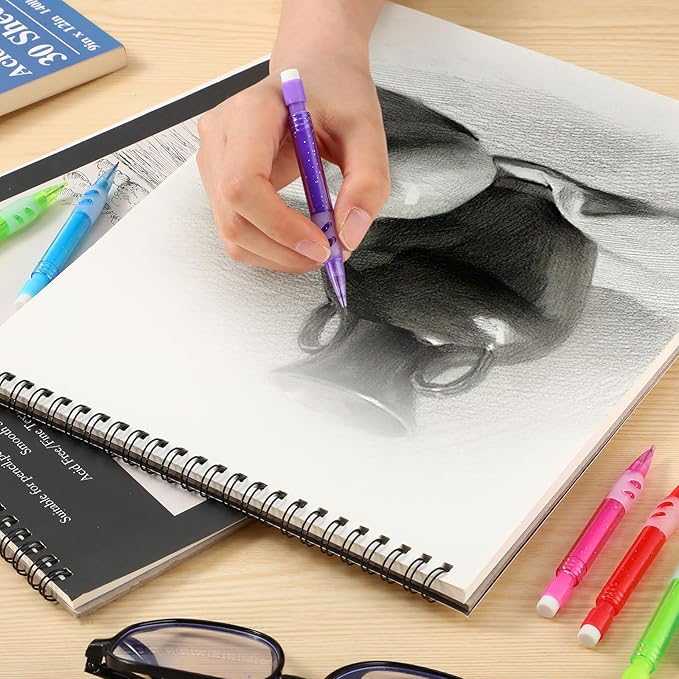 250 Pcs Mini Mechanical Pencils Automatic Pencils with Erasers 0.7 mm Small Point for Writing Drawing Sketching Home Office School Supplies