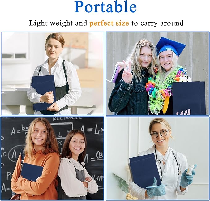 Zzrywuty 25 Packs Paper Folders with Pockets for Students,Businessmen and Office Workers,Letter Size,Two Pocket Folders with Card Slot for Office,Business,School Supplies (Royal Blue)