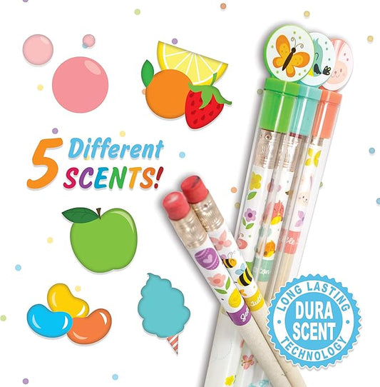 Spring Smencils Cylinder - HB #2 Patented Gourmet Scented Pencils, 50 Count - Gifts for Kids, Classroom Rewards, Party Favors, Easter day