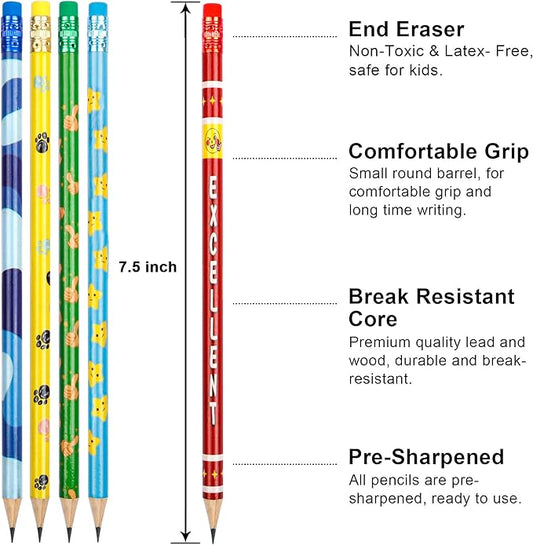 Shuttle Art Assorted Colorful Pencils, 180 Pack Kids Pencil Bulk with 12 Designs, #2 HB, Pre-sharpened Awards and Incentive Pencils for Kids School Home Party, easter pencils bulk