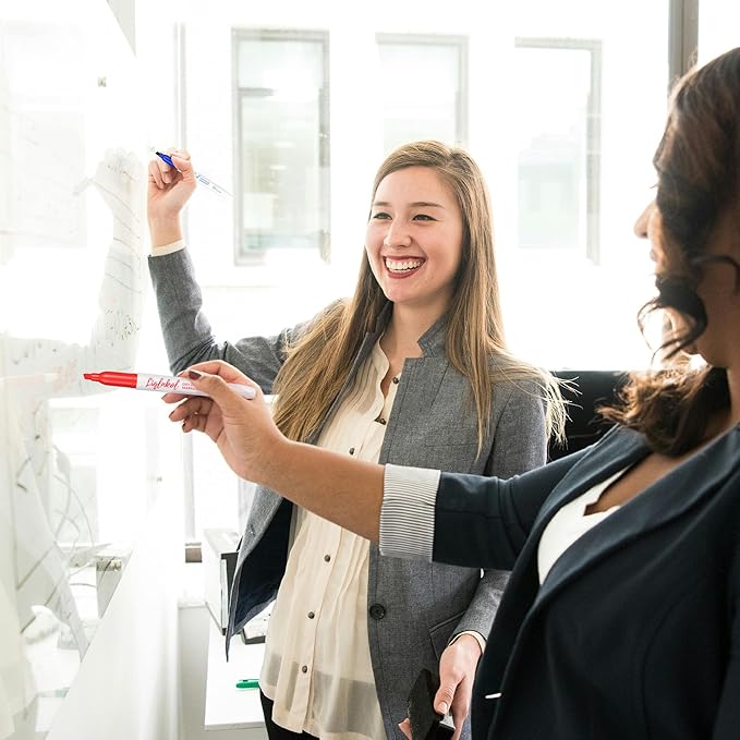 Dry Erase Markers Bulk 160 Pack 3 Assorted Colors, Chisel Tip Whiteboard Markers for Home School and Office,Pens of 80 Black 40 Red and 40 Blue.