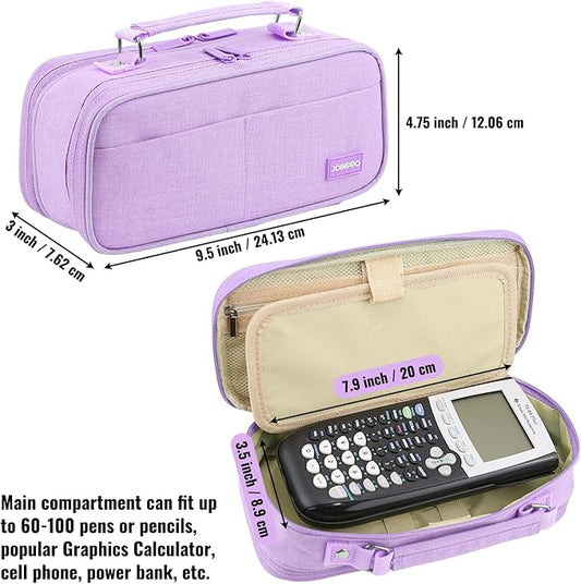 Pencil Case, Large Capacity Pencil Case Organizer; Double Zipper Storage Bag; Big Pencil Pouch for College School Office Teen Girl Boy Men Women Adult