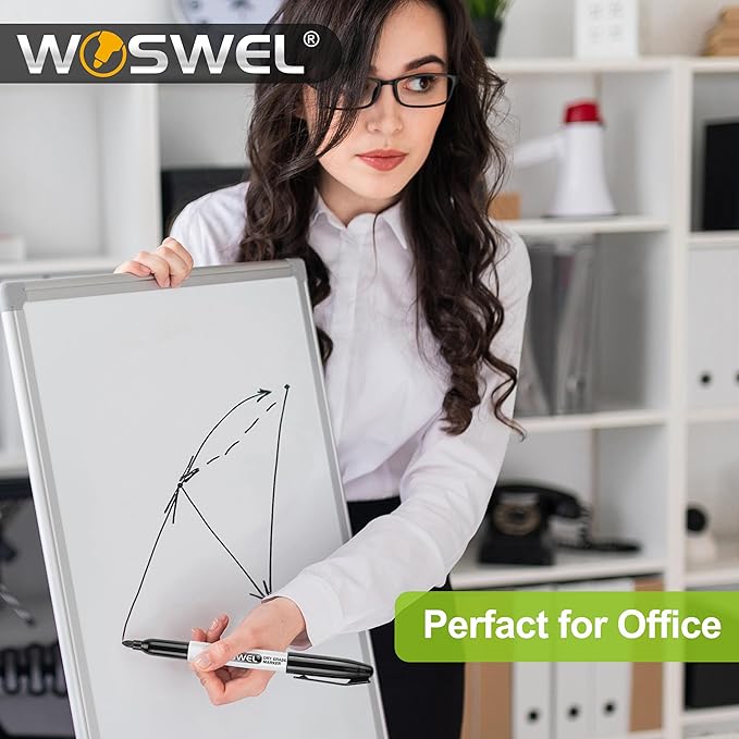 Dry Erase Markers Bulk, 72 Pack Black Fine Tip Whiteboard Markers