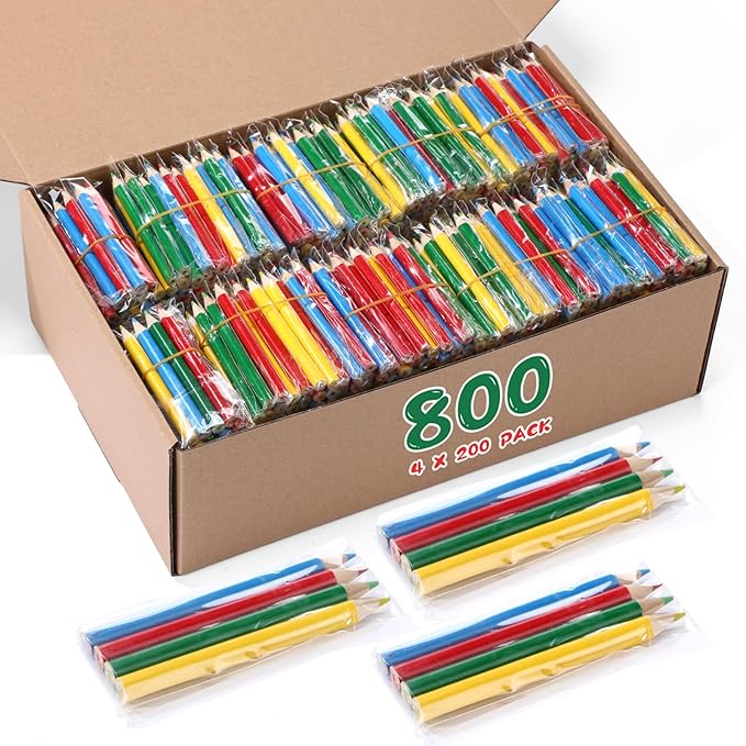800 Count 3.5 Inch Colored Pencils Mini Color Pencils Bulk Pre-sharpened Art Coloring Pencil Supplies for Back to School Supplies Classroom Drawing Birthday Wedding Party Favors