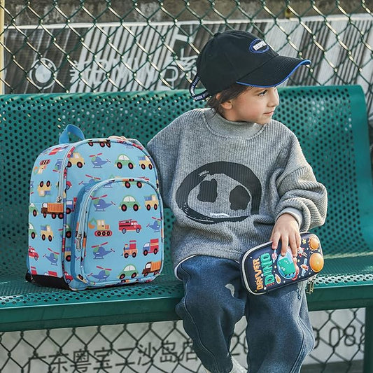 CLUCI Toddler Backpack for Boys Kids Backpacks Preschool Kindergarten Child Bookbag Travel Cute Daycare Bluey Backpack Cars