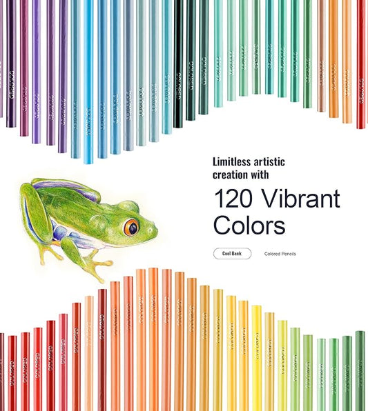 120 Pack Coloring Pencils, Colored Pencils for Adult Coloring Books with Soft Oil-Based Cores, Color Pencil Set for Sketching Blending Layering, Art Supplies for Kids Teens Adults Beginners Artists