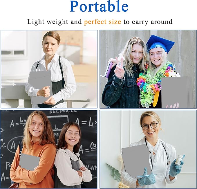 Two Pocket Folders,50 Packs 2 Pocket Folders Bulk,Fit Letter Size Paper Documents Folder for School Office Home Business,Grey