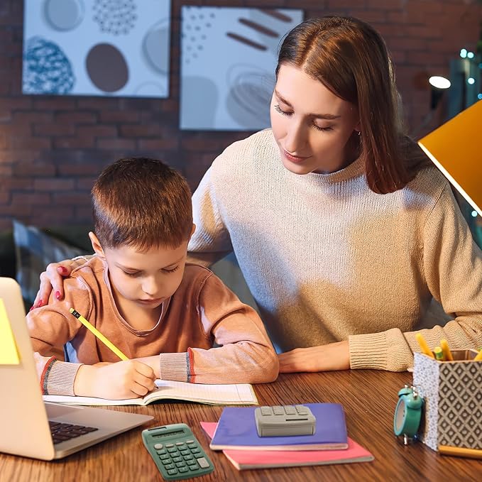 48 Pcs Pocket Size Solar Calculators Bulk for Classroom Mini Basic Calculator Solar Battery Dual Power 8 Digit Display for Kids Student School Office Accounting Tool