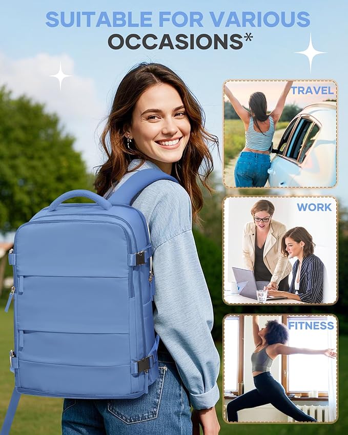 Large Travel Backpack For Women Men Airline Approved Carry On Backpack Flight Approved Waterproof Sports Luggage Backpack Casual Daypack Small Hiking Backpacks