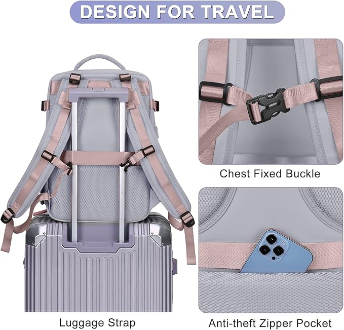 Large Travel Backpack For Women Airline Approved Carry On Backpack Flight Approved Waterproof Sports Luggage Backpack Casual Daypack Small Hiking Backpack