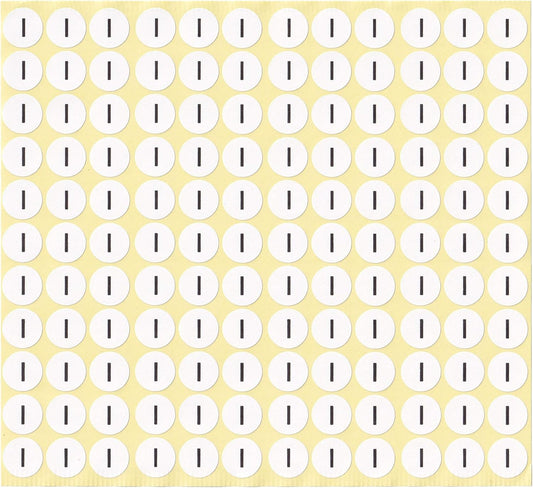 dealzEpic - Alphabet Stickers of The Letter I - Small Round Paper Self-Adhesive Peel and Stick Letter Labels - Set of 15 Sheets