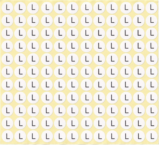 dealzEpic - Alphabet Stickers of The Letter L - Small Round Paper Self-Adhesive Peel and Stick Letter Labels - Set of 15 Sheets