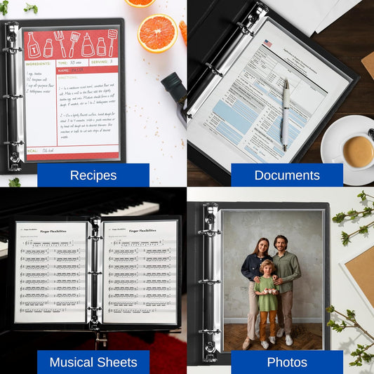 Performore 200-Pack Heavy Duty Sheet Protectors, 8.5x11, archival-Safe, high Clarity, Ink-Resistant, 3-Hole Punched—Perfect for organizing and Protecting documents.