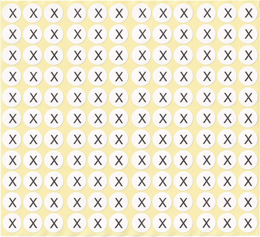 dealzEpic - Alphabet Stickers of The Letter X - Small Round Paper Self-Adhesive Peel and Stick Letter Labels - Set of 15 Sheets
