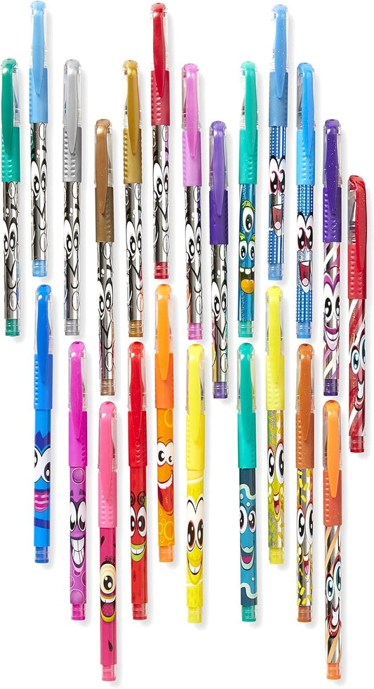 Scentos Scented Gel Pens for Kids - Assorted Colorful Pens - Fine Point Gel Pen Set - For Ages 3 and Up - 24 Count