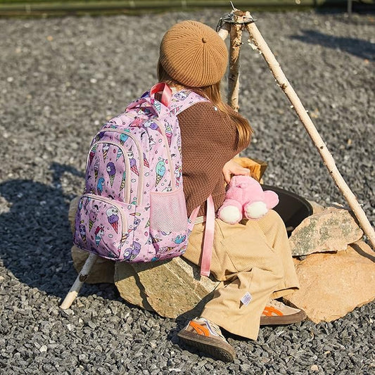 CLUCI Kids Backpack for Girls Bookbags Preschool Backpack Toddler Daycare School Bag Elementary Kindergarten Lightweight Waterproof Pink Unicorn