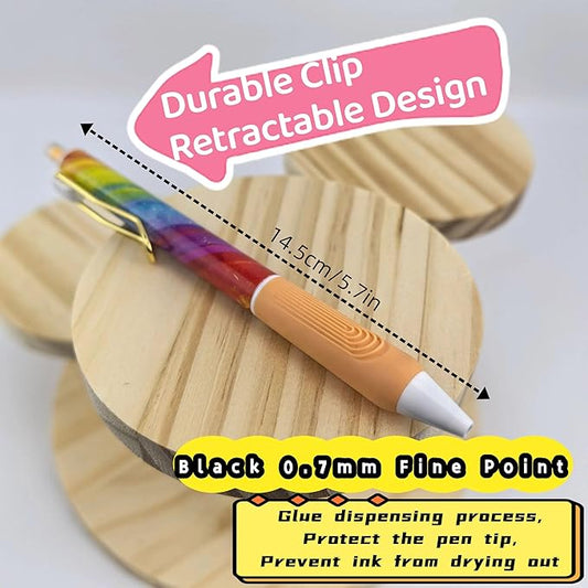 Fengtaiyuan Rd01GelB, Retractable Gel Ink Rollerball Pens, Black Ink, Fine Point, 0.7mm, 18 Count, Writting Pens, Smooth (Rd01GelB)