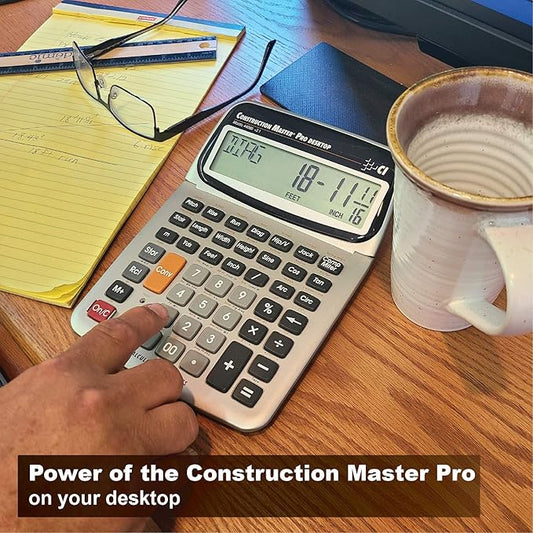 Calculated Industries 44080 Construction Master Pro-Desktop Advanced Construction Math Feet-Inch-Fraction Calculator with Trig Tool for Architects, Estimators, Contractors, Builders and Remodelers